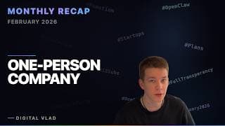  MONTHLY RECAP. A one-person company, Openclaw, Remotion, new lessons and apps